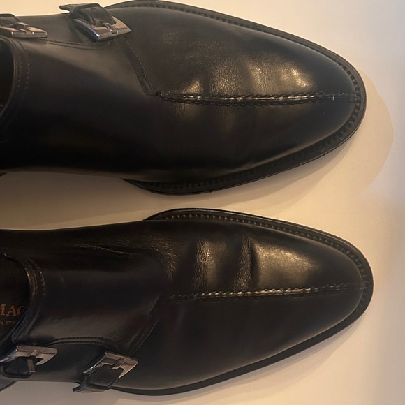 Bruno Magli Black Leather Double Monk Strap Oxfords main image 5